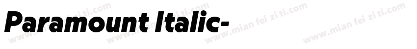 Paramount Italic字体转换